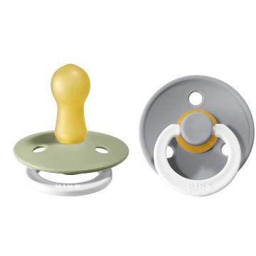 BIBS Colour 2 PACK Latex Sage GLOW/Cloud GLOW