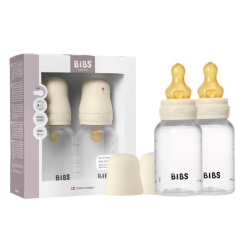 Bibs Baby BPA-Free PP Bottle Set 5oz 2 Pack Latex - Ivory