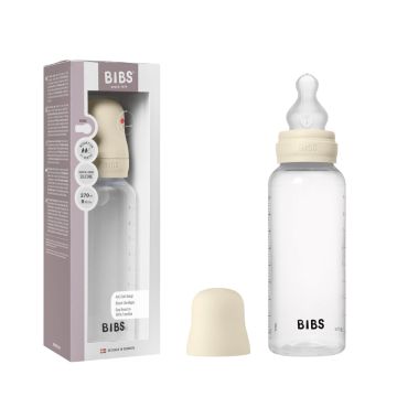 Bibs Baby BPA-Free PP Bottle Set 9oz Silicone - Ivory