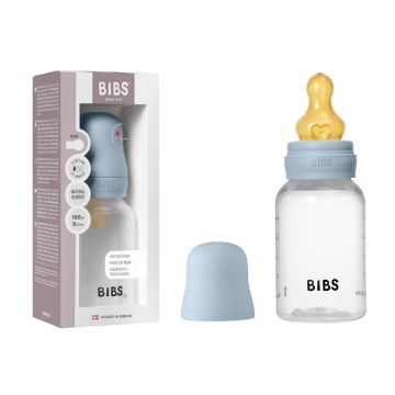 Bibs Baby BPA-Free PP Bottle Set 5oz Latex - Baby Blue