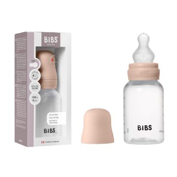 Bibs Baby BPA-Free PP Bottle Set 5oz Silicone - Blush