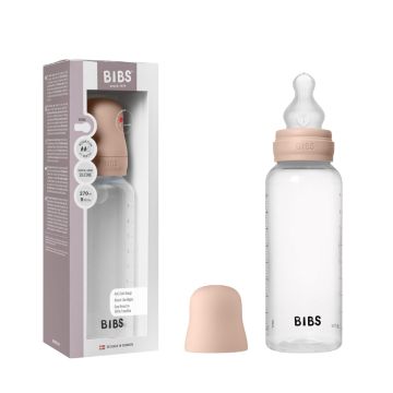 Bibs Baby BPA-Free PP Bottle Set 9oz Silicone - Blush