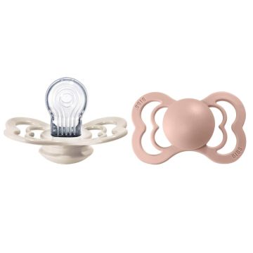 BIBS Supreme 2 PACK Silicone Ivory/Blush