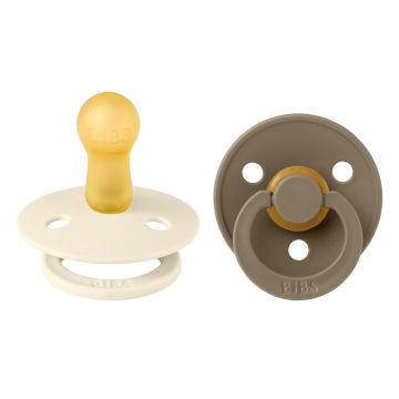 Bibs 2 pack Colour Latex Size 1 Ivory/Dark Oak