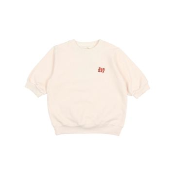 BUHO FLEECE SHORT SLEEVE SWEATSHIRT IVORY