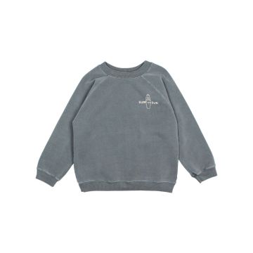 BUHO FLEECE SWEATSHIRT BLUE TEAL