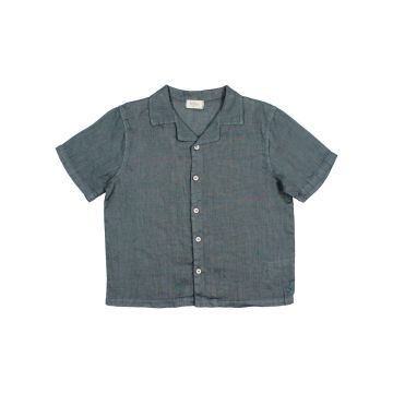 BUHO LINEN SHIRT BLUE TEAL