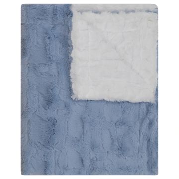 Bondoux Fuzzy Blanket Blue/White