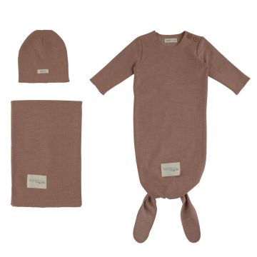 cream bebe Cocoon Blanket Mocha