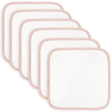 Comfy Cubs Organic Bamboo Baby Washcloths Blush Trim