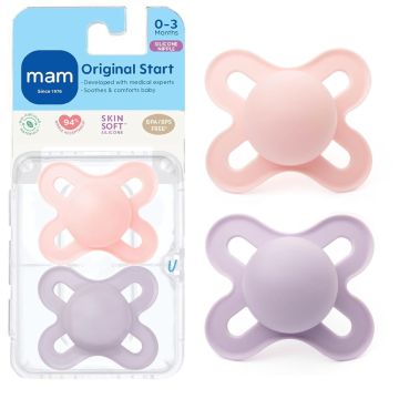 Mam Start Newborn 2 pk Girls Pink/Purple