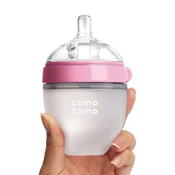 Comotomo Baby Bottle, Single Pack - 5oz - Pink