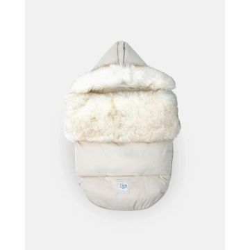 7 AM Plushpod Tundra Heather Beige - White Faux Fur