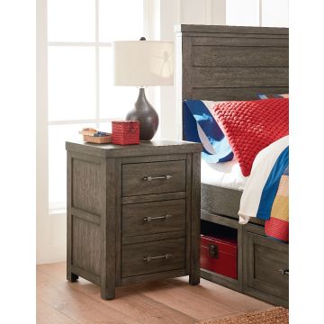 Legacy Classic Kids Bunkhouse Night Stand (2 Drawers, USB Kit) Aged Barnwood