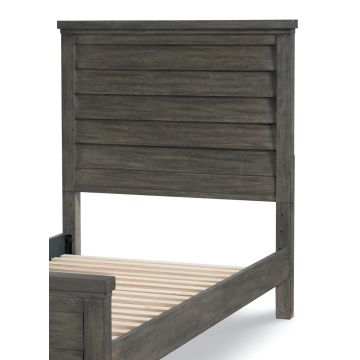 Legacy Classic Kids Bunkhouse Louvered Panel Headboard, Twin 3/3, Full 4/6 and Queen 5/0 (KD) Aged Barnwood