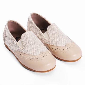 Zeebra Kids Wingtip Loafer Bone