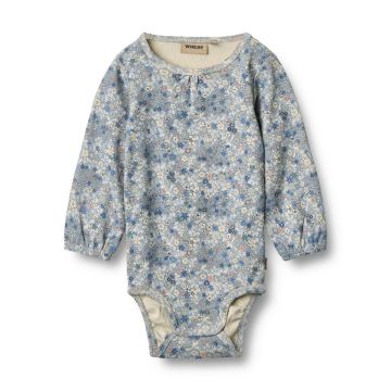 Wheat Body L/S Elmine Blue Summer Flowers