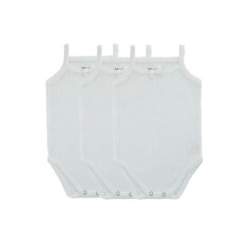 Noggi Pointelle Girl White Undershirts