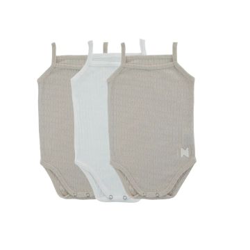 Noggi Pointelle Natural+white Undershirts