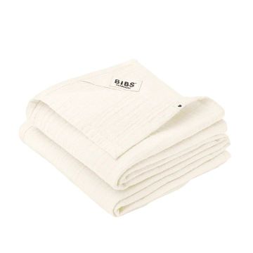 Bibs Cuddle Swaddle Muslin Ivory