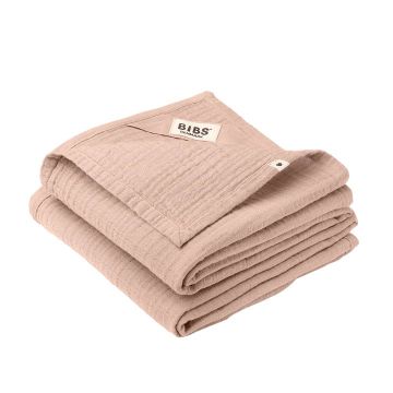 Bibs Cuddle Cloth Muslin 2pk Blush