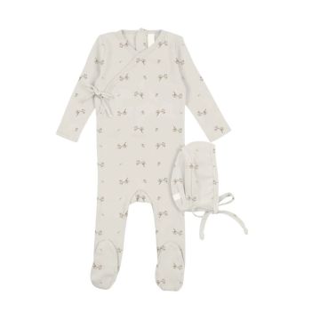 Milk Denmark Wrap Footie and Bonnet Set