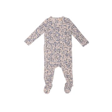 Zeebra Kids Slate Blue Printed Footie