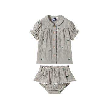BANA Baby girls set green gauze