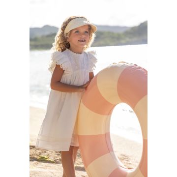 Early Sunday GEORGIA DRESS Cotton Tiny Swiss Dots - Ivory