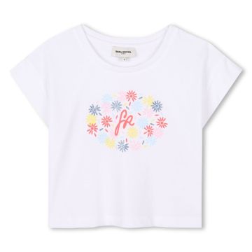 Sonia Rykiel FLORAL GRAPHIC SLEEVELESS TEE White