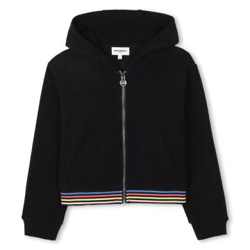 Sonia Rykiel TERRY TOWEL ZIP UP HOODIE Black