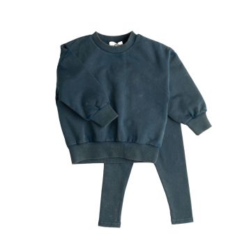 Birnham on the Sea French Terry Baby Boy Sweatshirt Set Ocean Teal