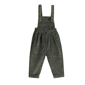 Birnham on the Sea Baby Corduroy Overall Moss Green