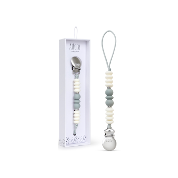 Adora Graphite Trio Pacifier Clip