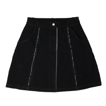 Crew Kids Black Denim Two-Tone Skirt