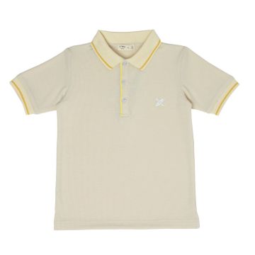 Crew Basics Stone Striped Rib Polo