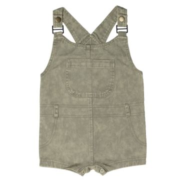 Crew Kids Vintage Green Jean Wash Overalls