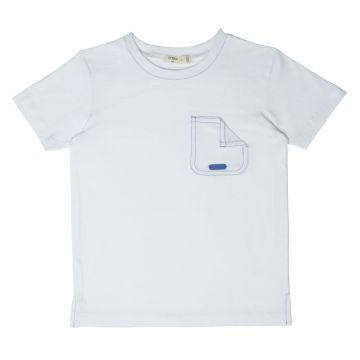 Crew Kids White Mix Media Tee