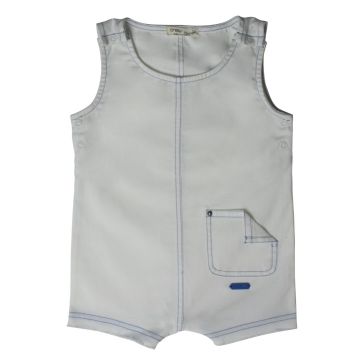 Crew Kids White Mix Media Romper