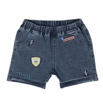 Crew Kids Blue Stitch Patch Shorts 