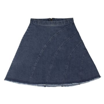 Crew Kids Blue Stitch Detail Skirt 
