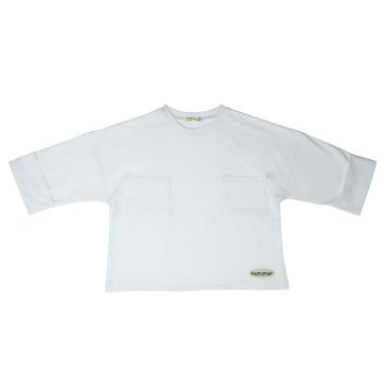Crew Kids White Stitch Patch Top