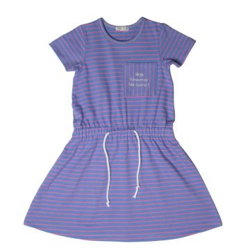 Crew Kids Blue Neon Stripe Dress