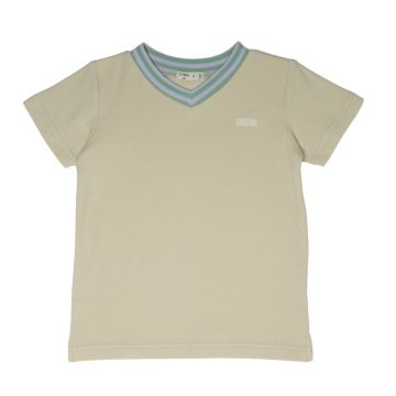 Crew Kids Natural Color Block Rib Tee