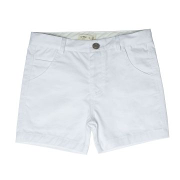 Crew Basics White Chino Shorts