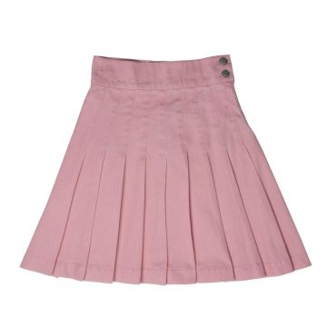 Crew Basics Pink Waisted Pleated Skirt