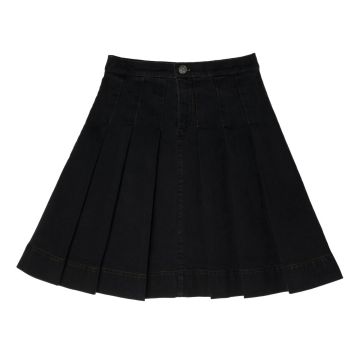 Crew Basics Black Wide Pleated Skirt