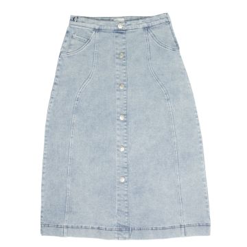 Crew Basics Light Blue Button Down Maxi Skirt