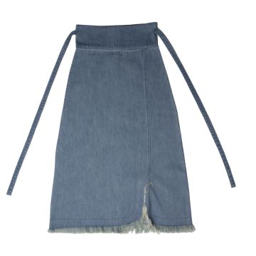 Crew Basics Light Blue Wrap Maxi Skirt