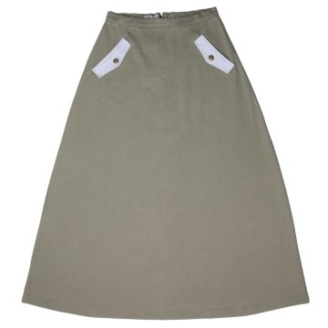 Crew Basics Green Pocket Flap Maxi Skirt